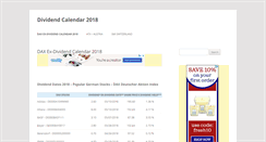 Desktop Screenshot of dividend-calendar.com